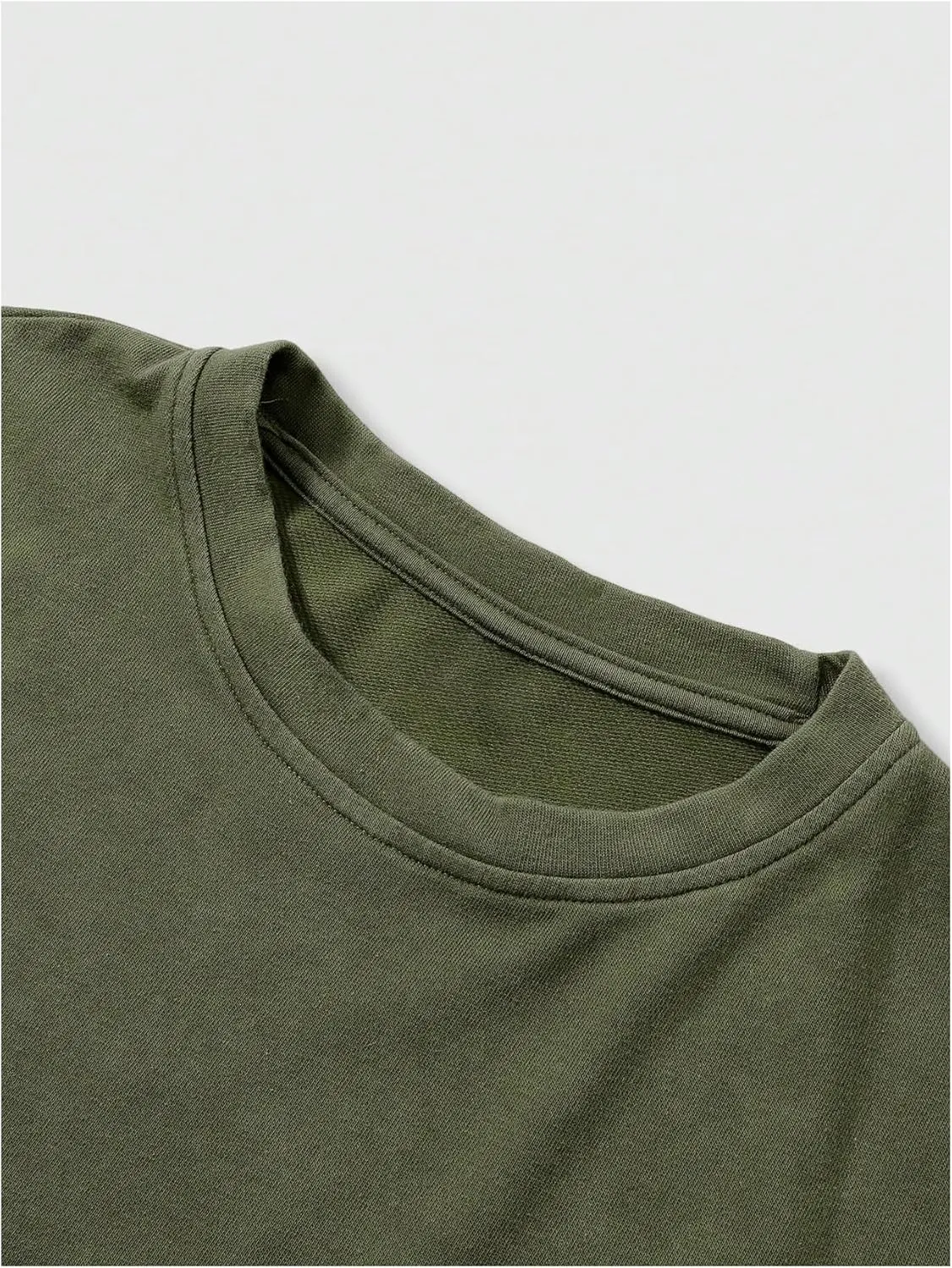 Men's Graphic Letter Print Vintage Tees Baggy Drop Shoulder Crew Neck Short Sleeve Streetwear T Shirts