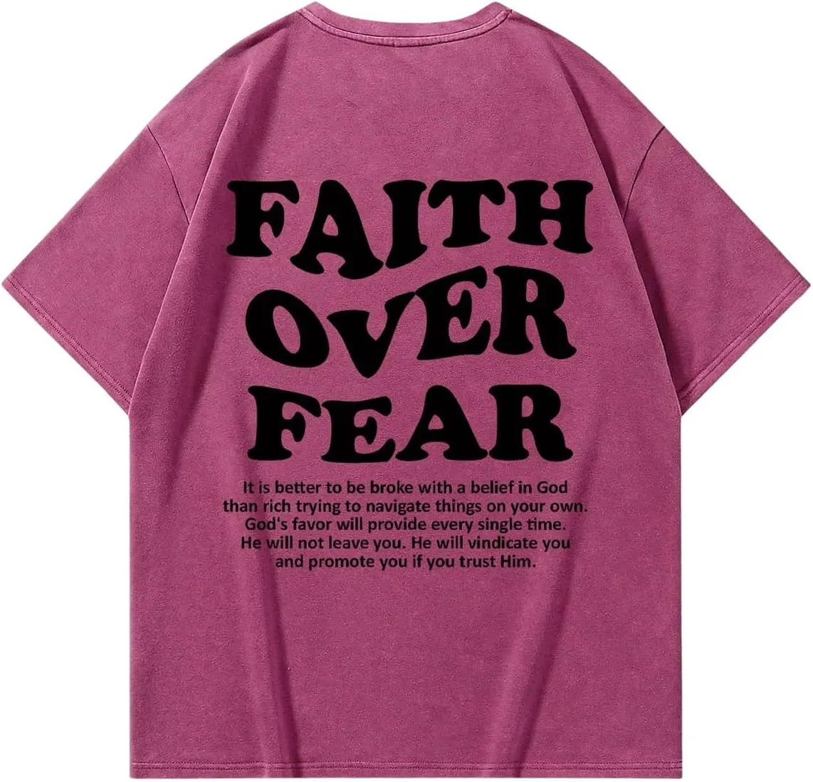 Men's Graphic Letter Print Vintage Tees Baggy Drop Shoulder Crew Neck Short Sleeve Streetwear T Shirts