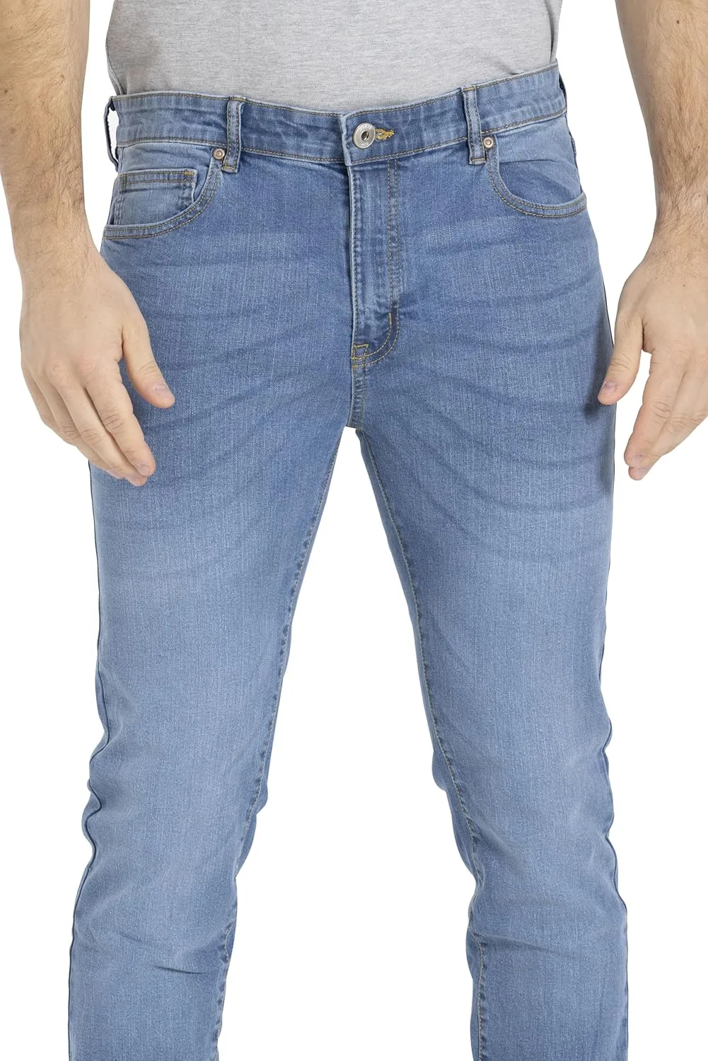 Men's Jeans Pants Slim Fit Super Flex Denim Stretch Comfortable Everyday Wear Classic 5-Pocket Design 28W-40W