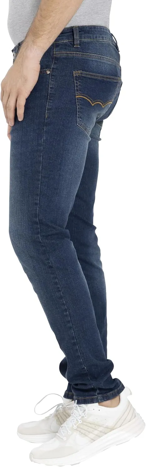 Men's Jeans Pants Slim Fit Super Flex Denim Stretch Comfortable Everyday Wear Classic 5-Pocket Design 28W-40W