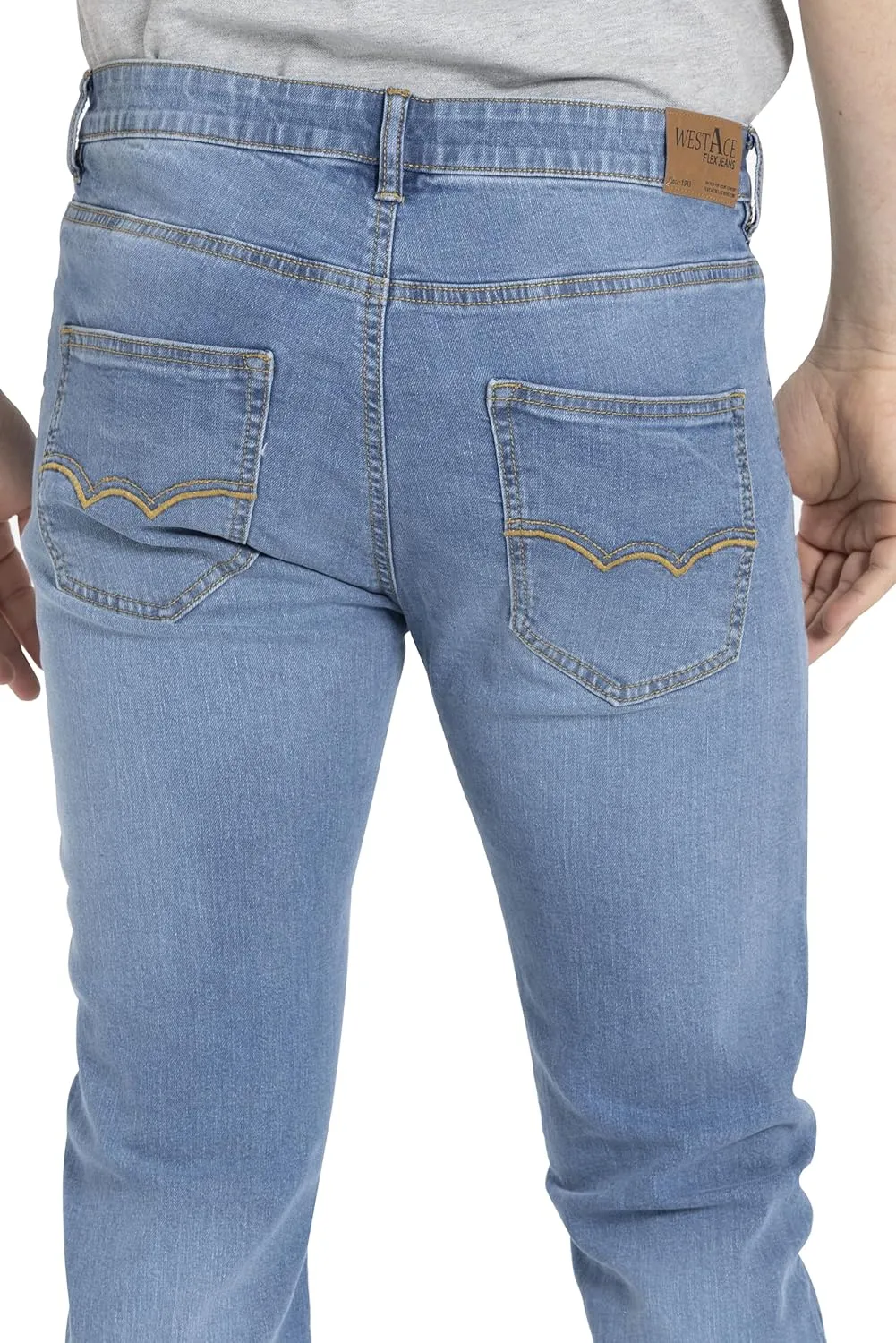 Men's Jeans Pants Slim Fit Super Flex Denim Stretch Comfortable Everyday Wear Classic 5-Pocket Design 28W-40W