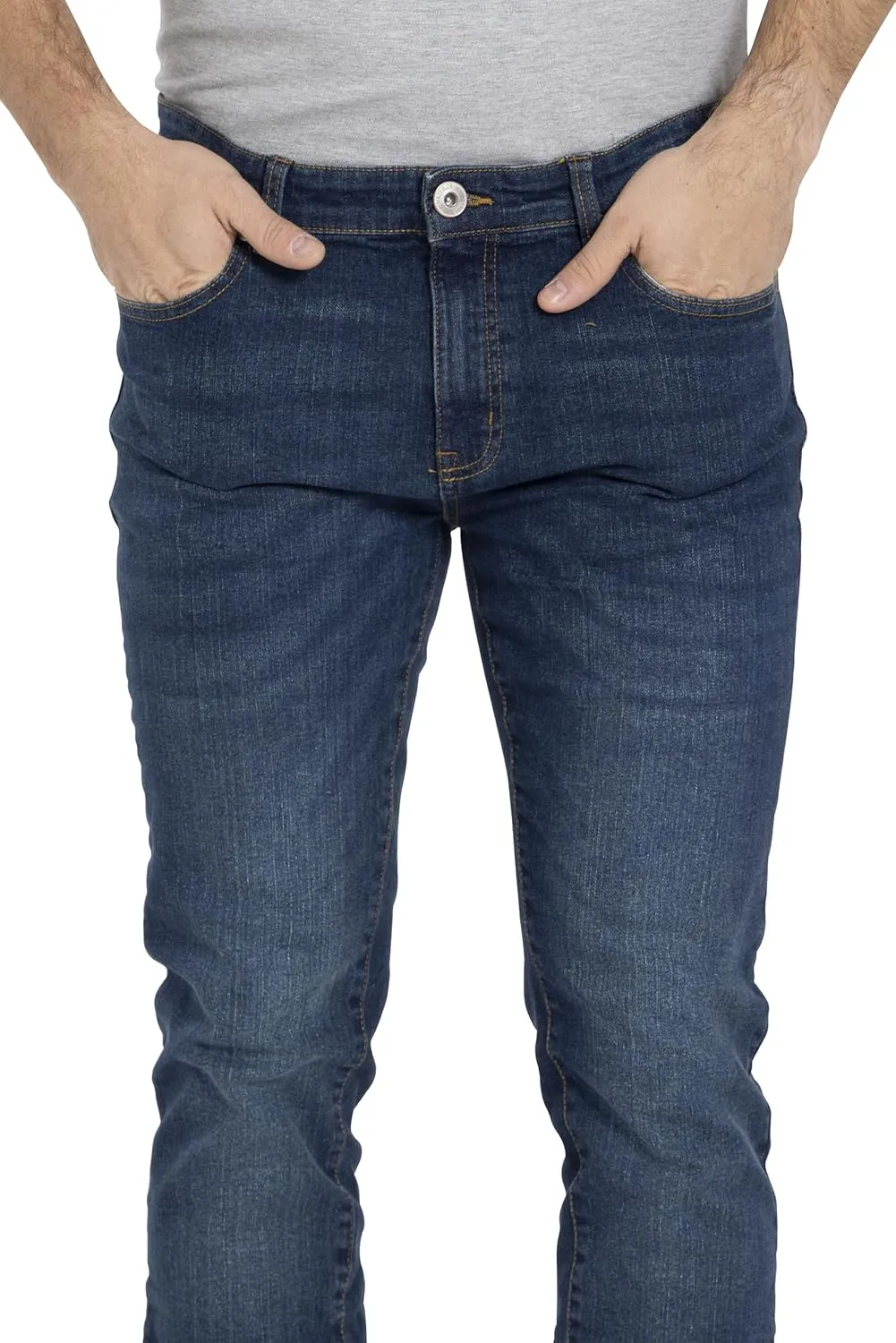Men's Jeans Pants Slim Fit Super Flex Denim Stretch Comfortable Everyday Wear Classic 5-Pocket Design 28W-40W
