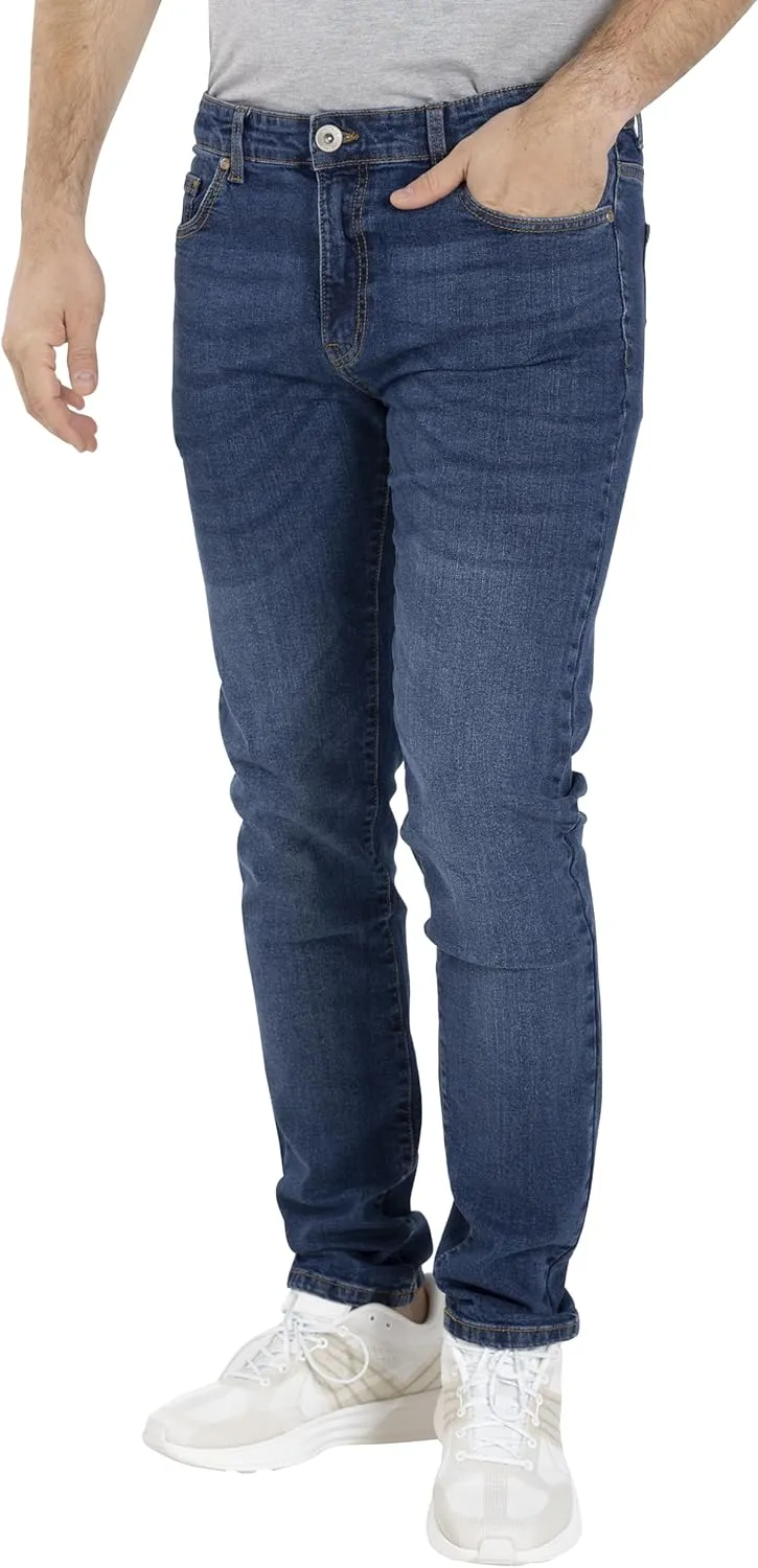 Men's Jeans Pants Slim Fit Super Flex Denim Stretch Comfortable Everyday Wear Classic 5-Pocket Design 28W-40W