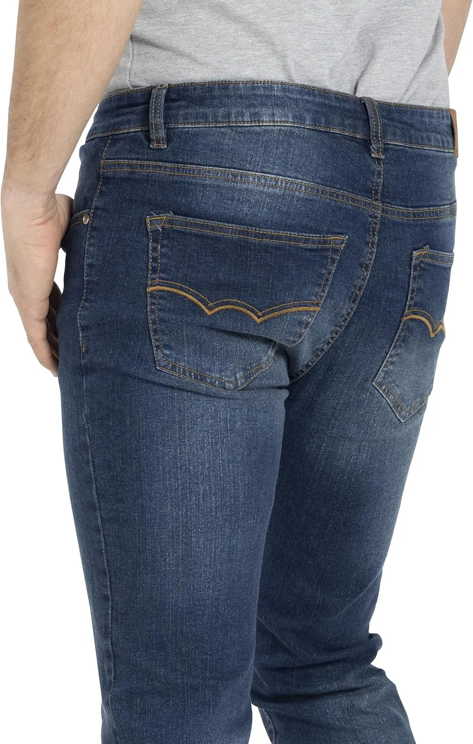 Men's Jeans Pants Slim Fit Super Flex Denim Stretch Comfortable Everyday Wear Classic 5-Pocket Design 28W-40W
