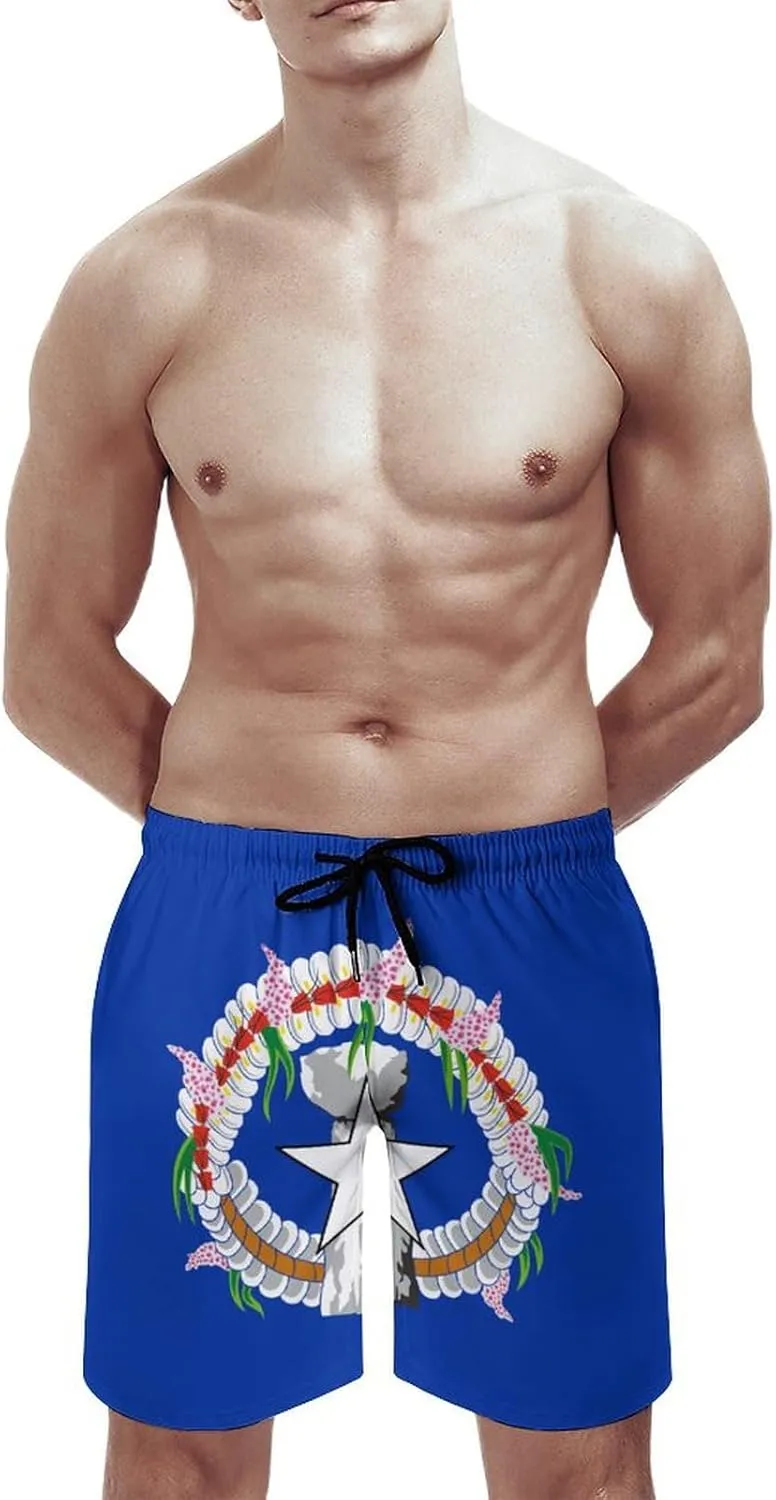 Nicaragua Flag Mens Shorts Casual Classic Fit Drawstring Summer Workout Beach Shorts Quick Dry with Elastic Waist and Pockets