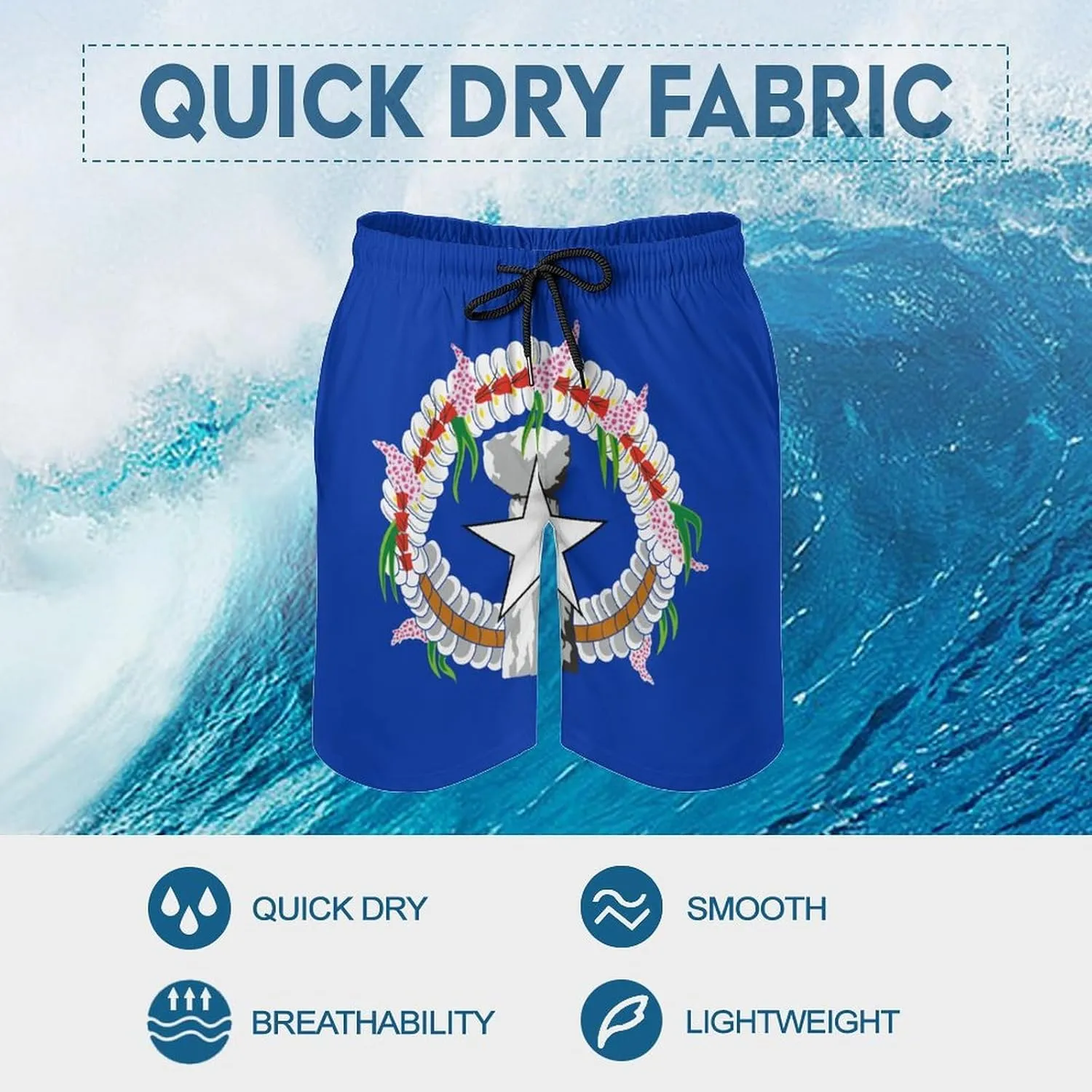Nicaragua Flag Mens Shorts Casual Classic Fit Drawstring Summer Workout Beach Shorts Quick Dry with Elastic Waist and Pockets