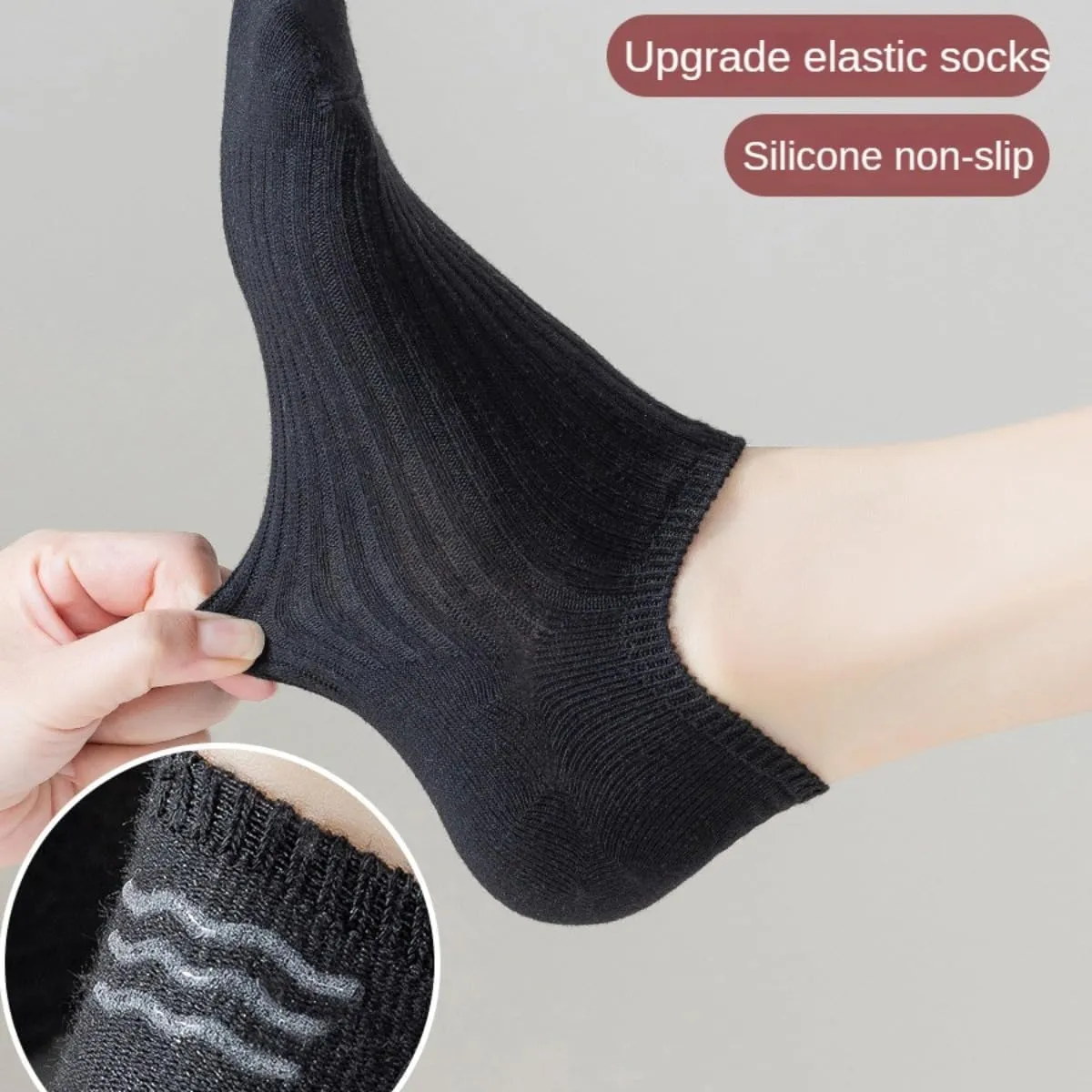 No Show Socks Womens with Non Slip Silicone Cotton Low Cut Socks Women Athletic Ankle Socks 5 Pairs 4-8.5