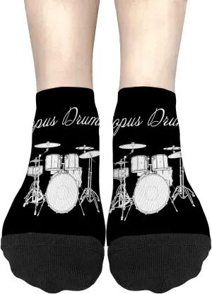 Octopus Drummer Womens Socks No Show Athletic For Women Sock