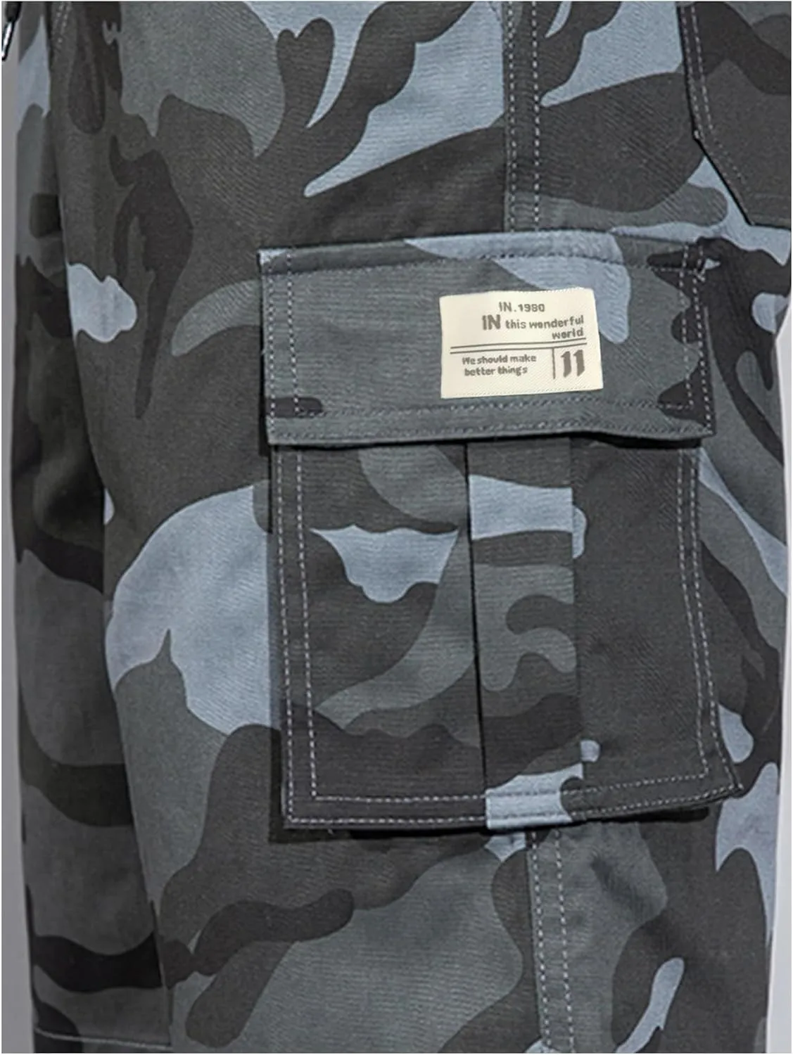 OYOANGLE Men's Camo Casual Joggers Pants Tapered Streetwear Pant Work Hiking Pants with Pockets
