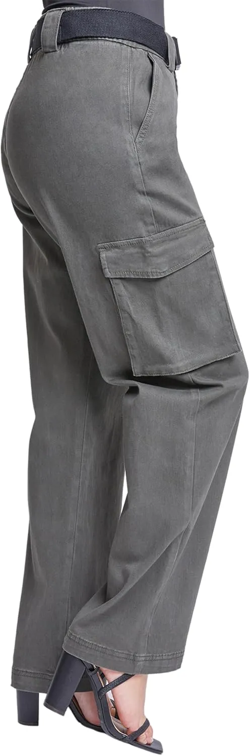 Royalty For Me Womens YMI Jeans Womens High Rise Belted Cargo Pants