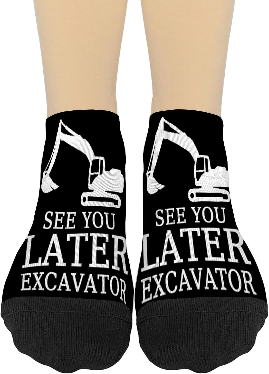 Sees You Later Excavator Mens Socks Ankle No Show For Women Sock