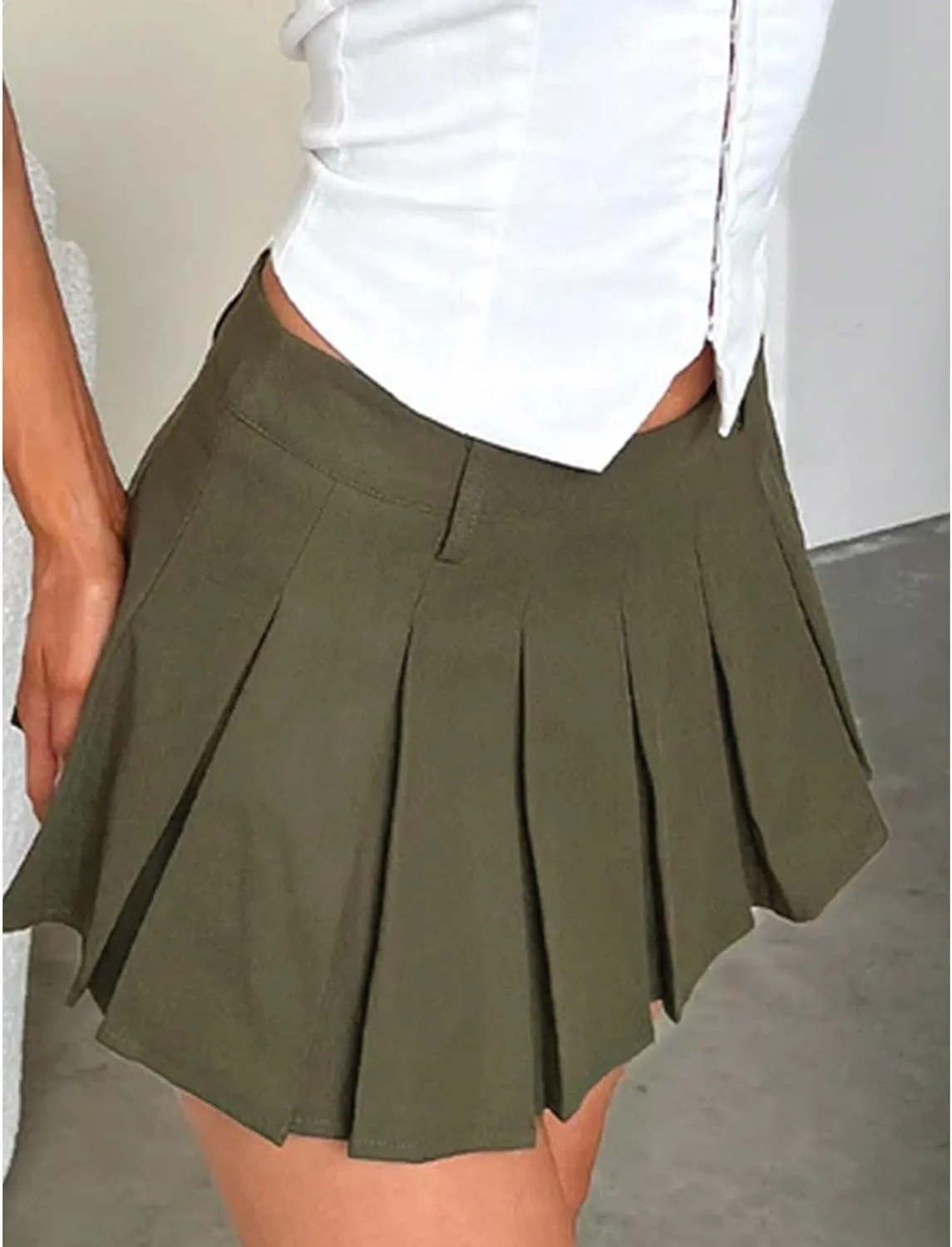 SEMATOMALA Women's Spring Summer Y2K Pleated Mini Skirt Juniors Cute Basic A Line Lightweight Tennis Skirts