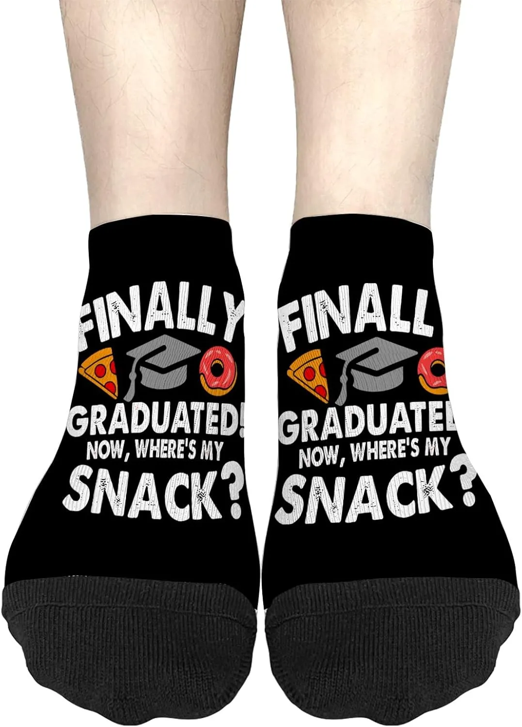 Silly Sock For Women No Show Socks Men, Finally Graduated Where's My Snack? Sock, Adults Funny