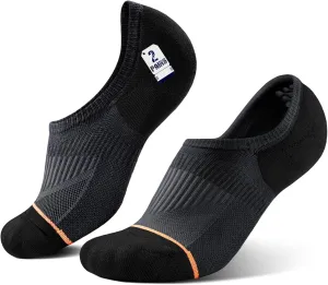 Silver No Show Socks Men Women Anti-Odor&Blister Moisture Wicking Performance Athletic Running Compression Sock