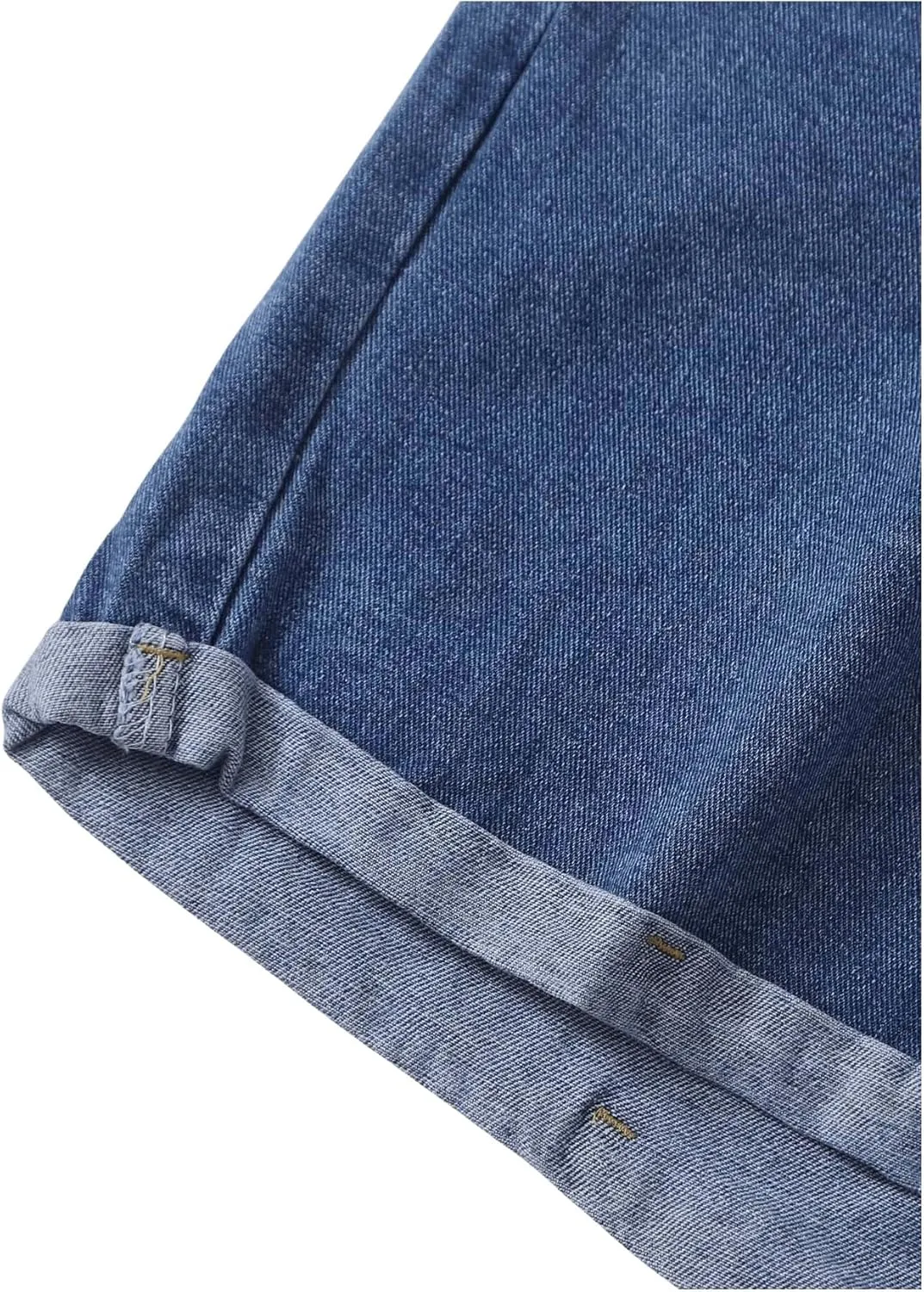 SOLY HUX Women's Denim Shorts Elastic High Waisted Straight Leg Casual Summer Jeans Shorts