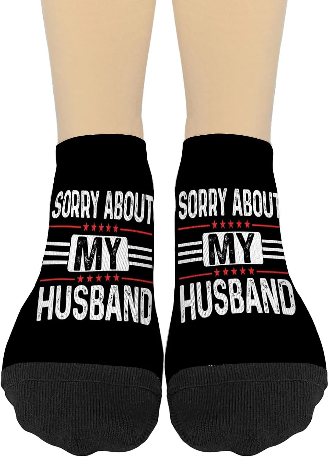 Sorry About My Husband Mens Socks Crew Crew Socks Women's