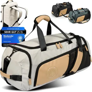 Sports Bag Men Women Travel Bag 42L  Swimming Bag   Backpack Training Bag with Shoe Compartment Weekender Duffel Bag Sauna Bag Sports Fitness Gym Bag with Backpack Function Laptop Compartment,