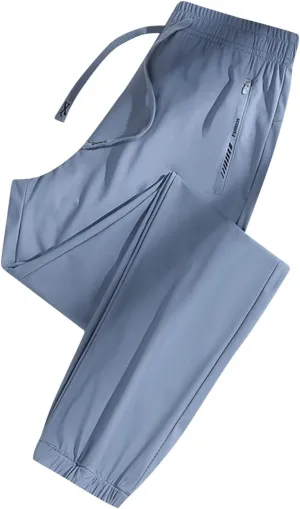 Stretch Quick Drying Pants for Women Elastic Waisted Zipper Pocket Sweatpants Workout Athletic Yoga Jogger Pants