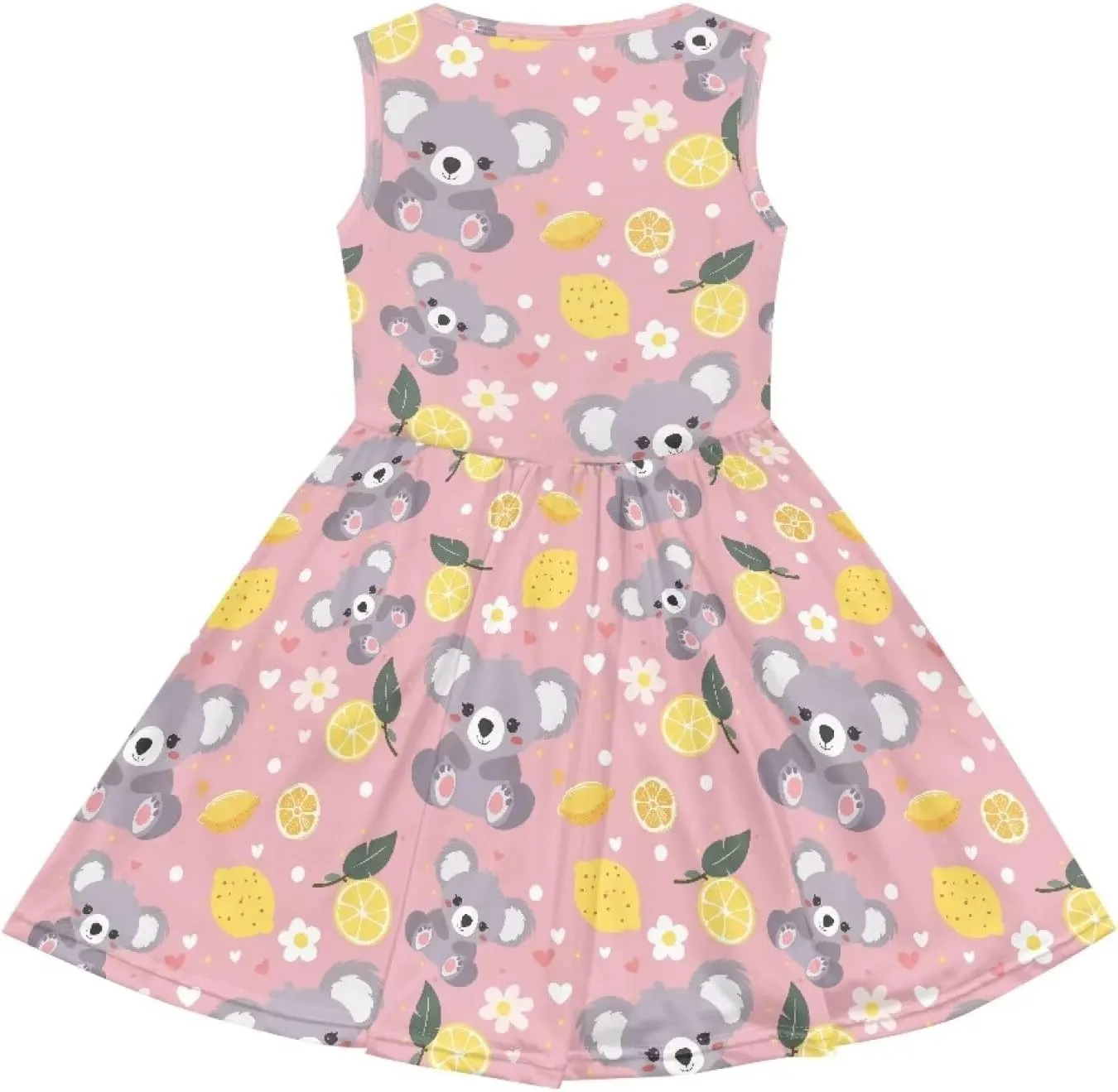 Summer Dresses for Girls 2-14 Girls Dresses Crewneck Sleeveless Sundress Beach Party Midi Dress Kids School