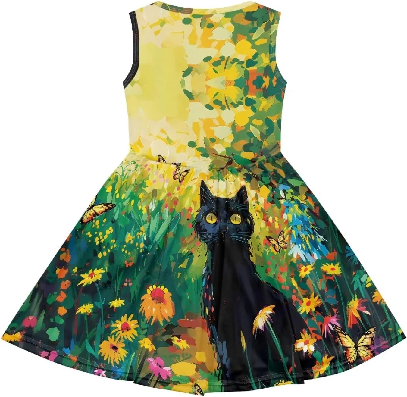 Summer Dresses for Girls 2-14 Girls Dresses Crewneck Sleeveless Sundress Beach Party Midi Dress Kids School
