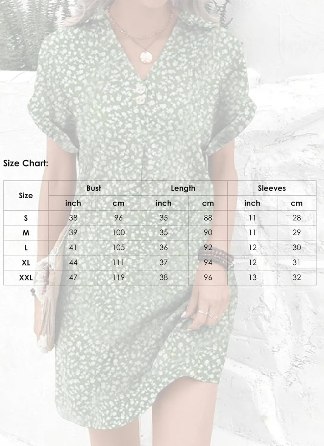 Summer Dresses for Women Dressy Green Floral Button V Neck Short Sleeve Casual Shift Midi Dresses Beach Vacation Outfits