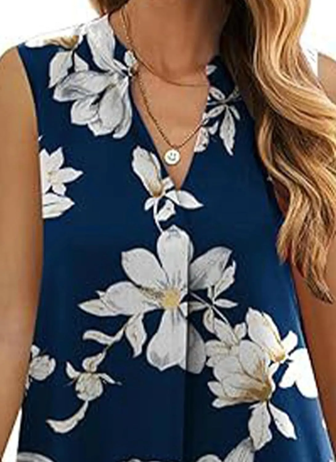 Summer Dresses for Women Sleeveless Dresses Casual V Neck Floral Print Shift Mini Dress Work Dress