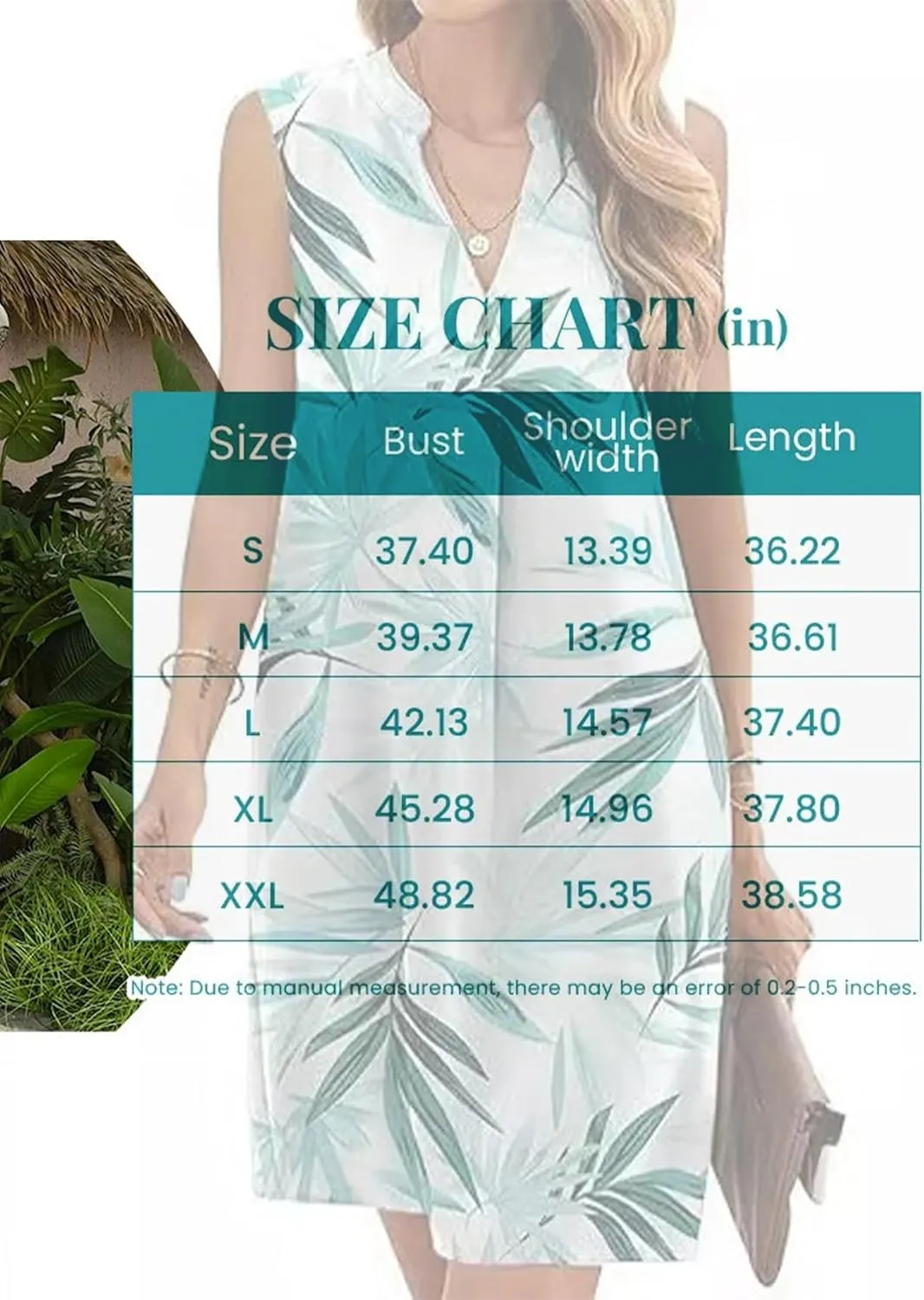 Summer Dresses for Women Sleeveless Dresses Casual V Neck Floral Print Shift Mini Dress Work Dress