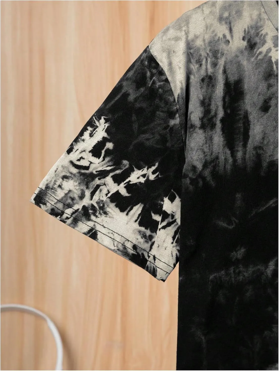 SweatyRocks Boy's Graphic T Shirts Crewneck Short Sleeve Tie Dye Casual Tee Top
