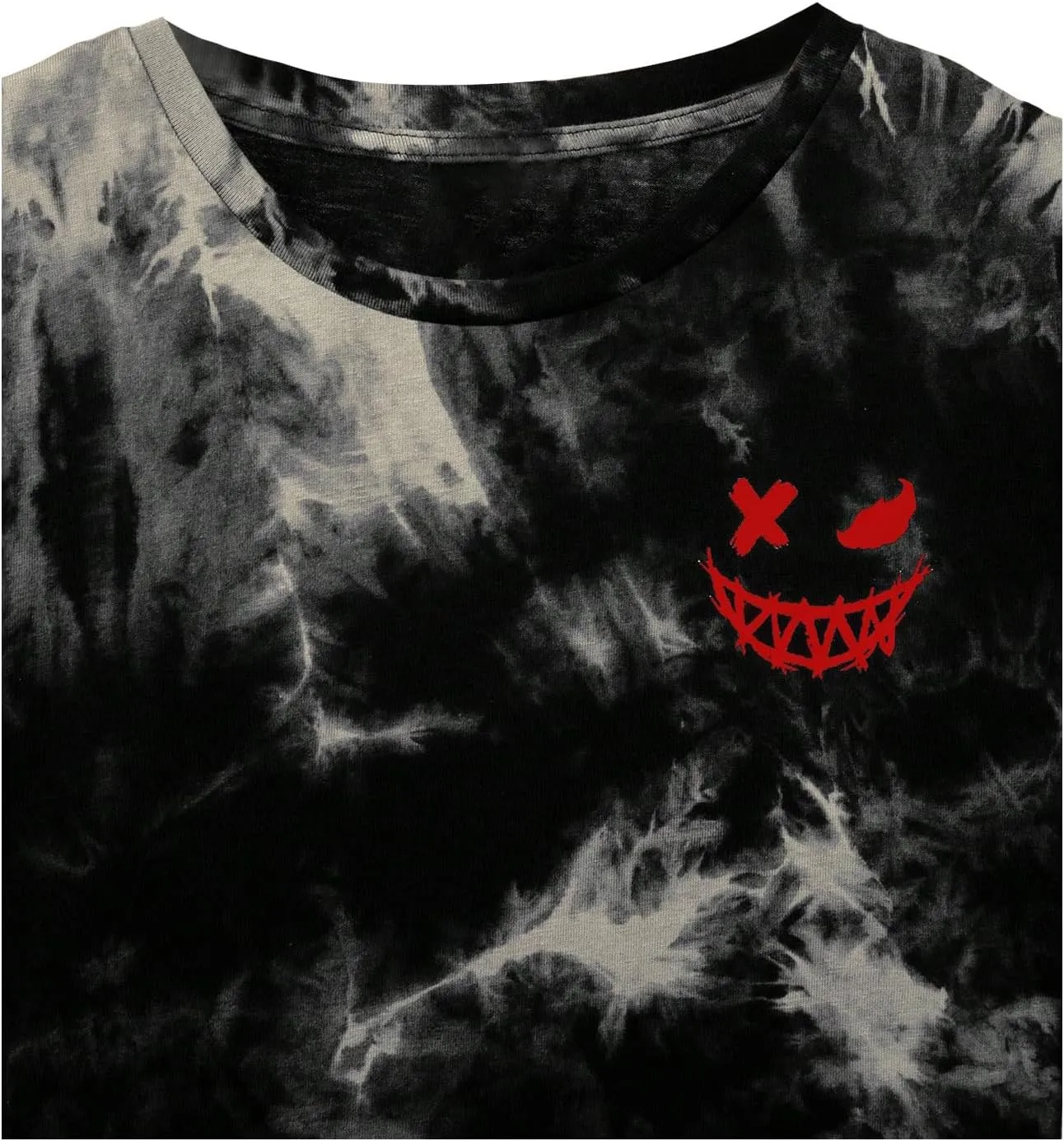 SweatyRocks Boy's Graphic T Shirts Crewneck Short Sleeve Tie Dye Casual Tee Top