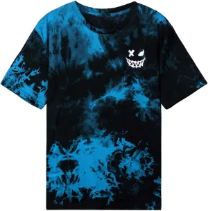 SweatyRocks Boy's Graphic T Shirts Crewneck Short Sleeve Tie Dye Casual Tee Top