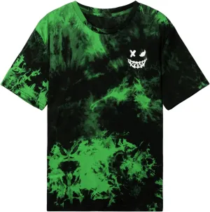 SweatyRocks Boy's Graphic T Shirts Crewneck Short Sleeve Tie Dye Casual Tee Top