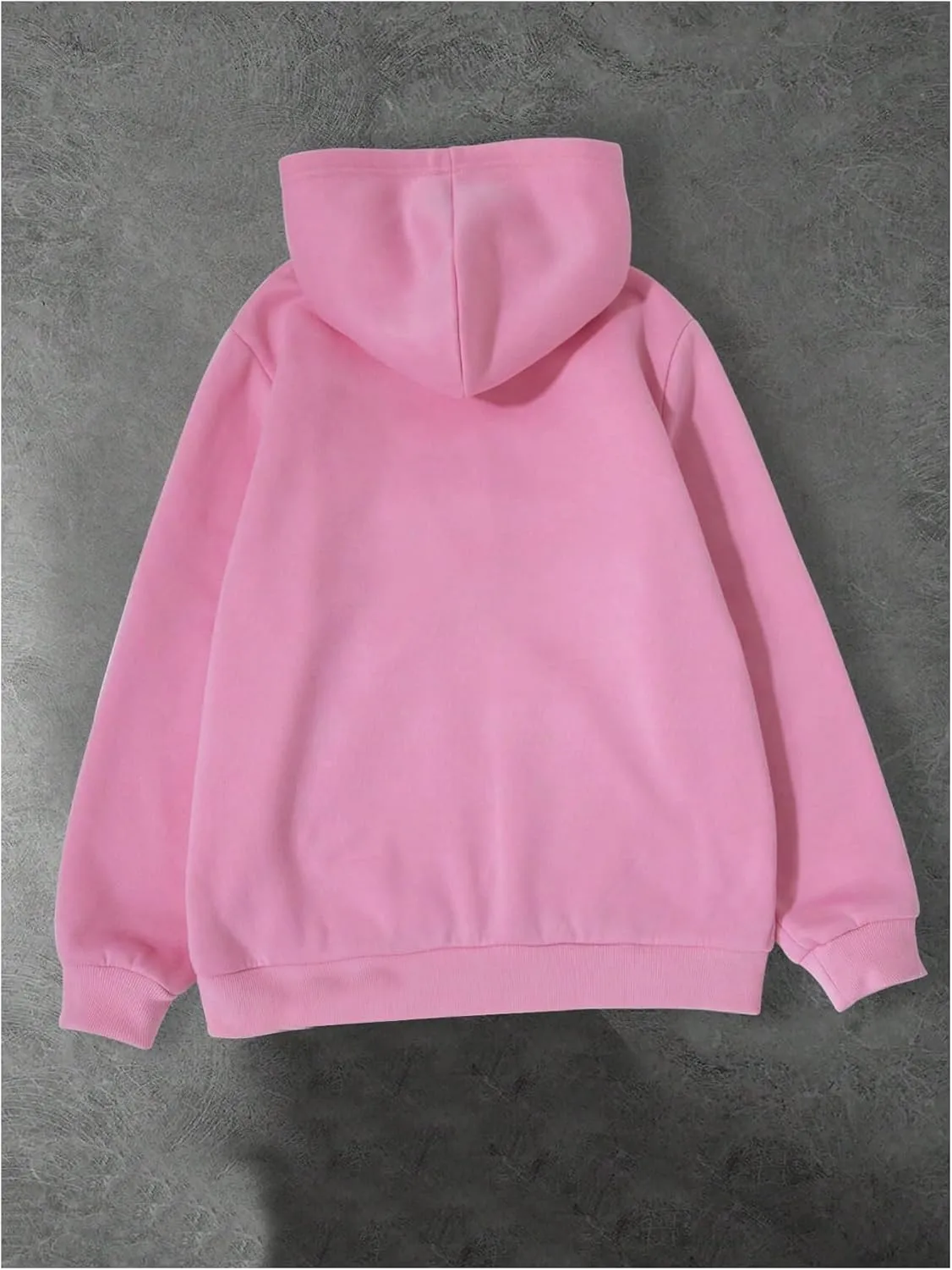 SweatyRocks Girl's Letter Graphic Print Full Zip Fleece Hoodie Casual Long Sleeve Sweatshirt Cute Jacket with Pocket