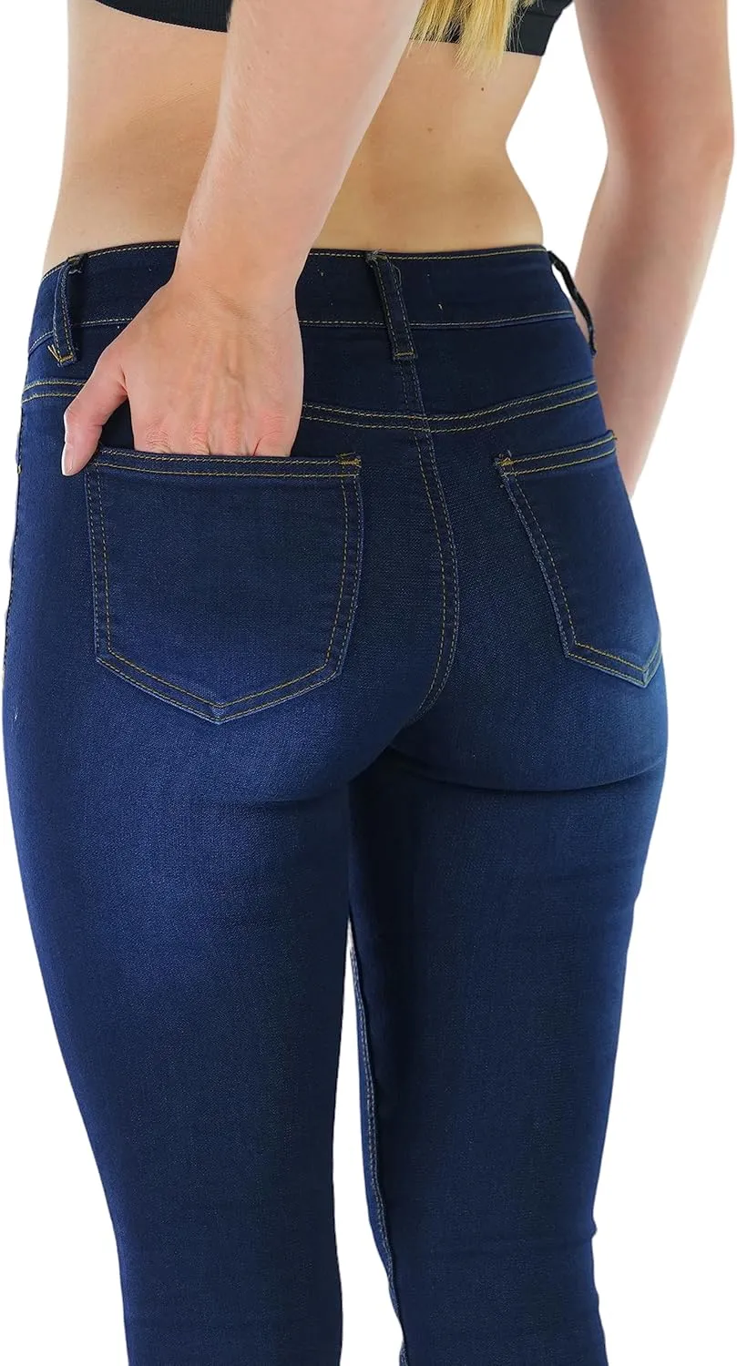 ToBeInStyle Womens Basic Timeless Classic Everyday Denim Skinny Jeans