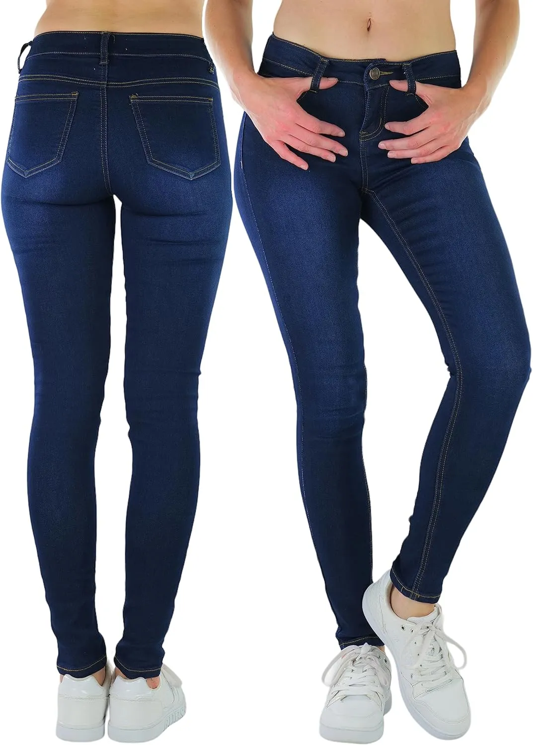ToBeInStyle Womens Basic Timeless Classic Everyday Denim Skinny Jeans