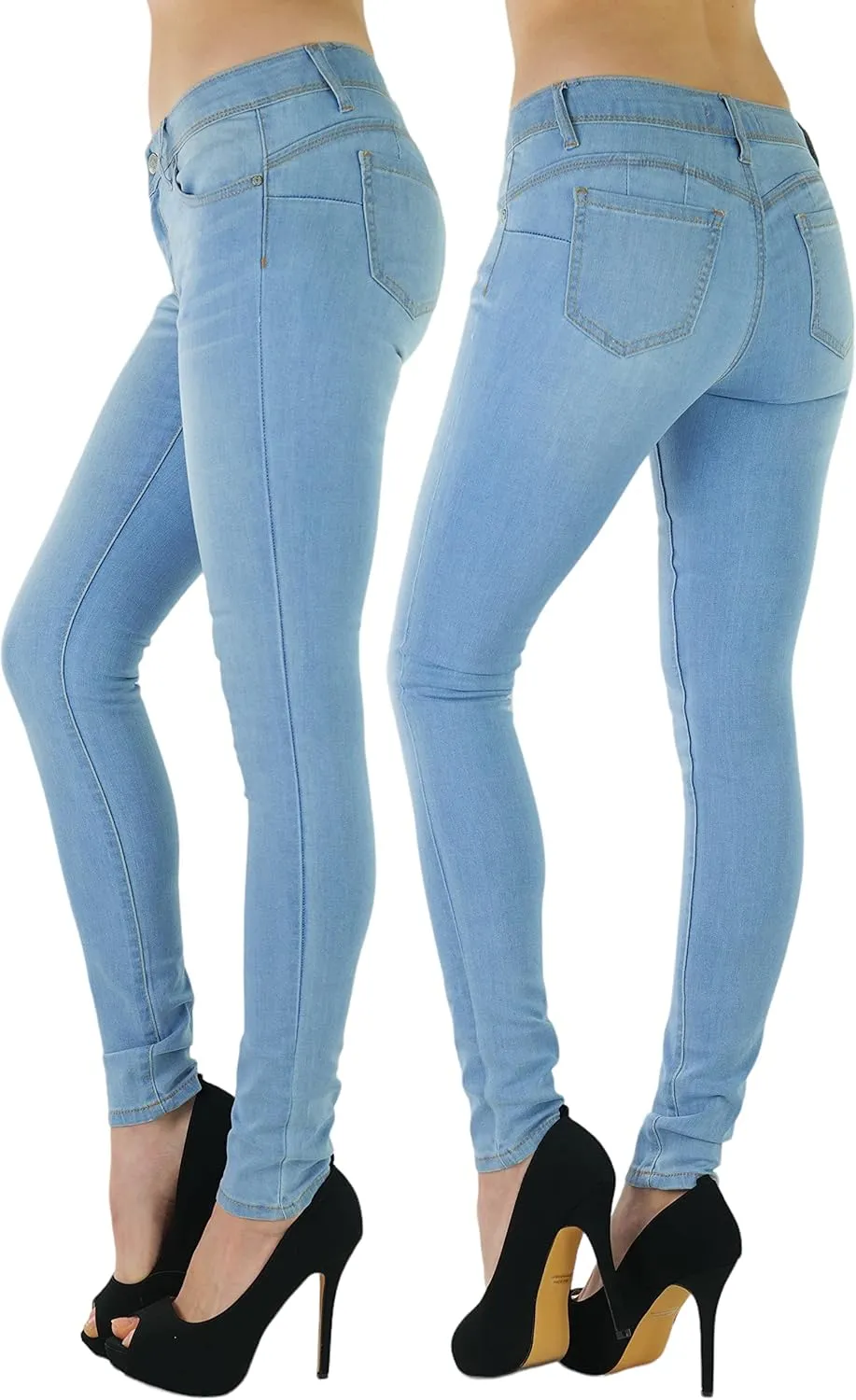 ToBeInStyle Womens Basic Timeless Classic Everyday Denim Skinny Jeans