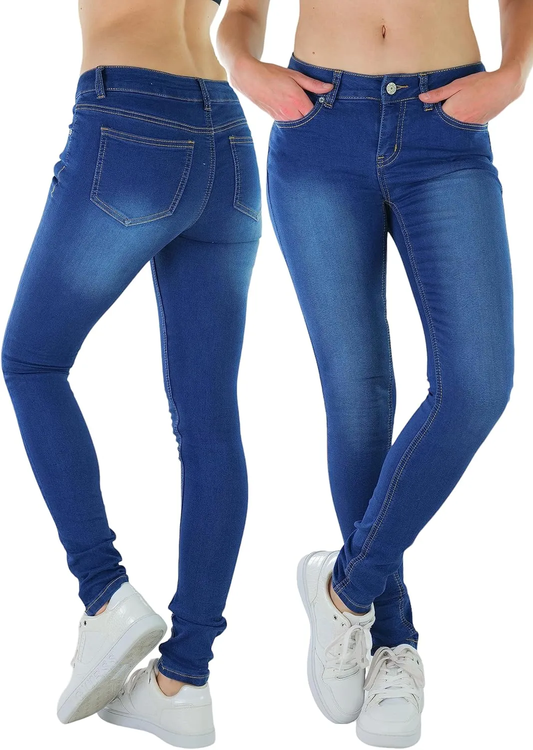ToBeInStyle Womens Basic Timeless Classic Everyday Denim Skinny Jeans