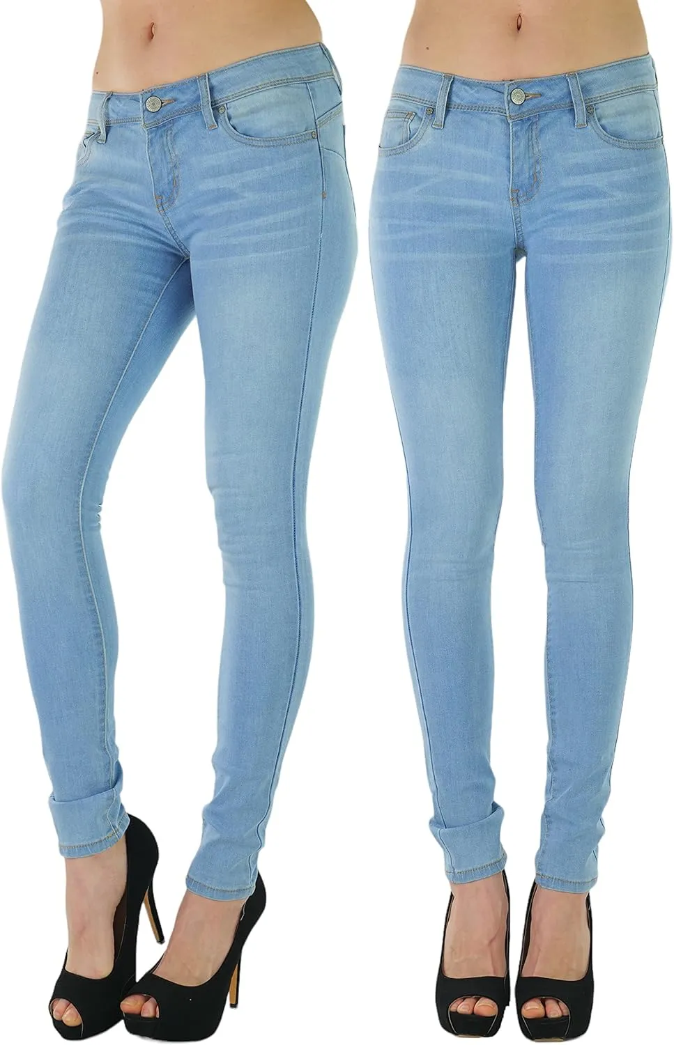 ToBeInStyle Womens Basic Timeless Classic Everyday Denim Skinny Jeans