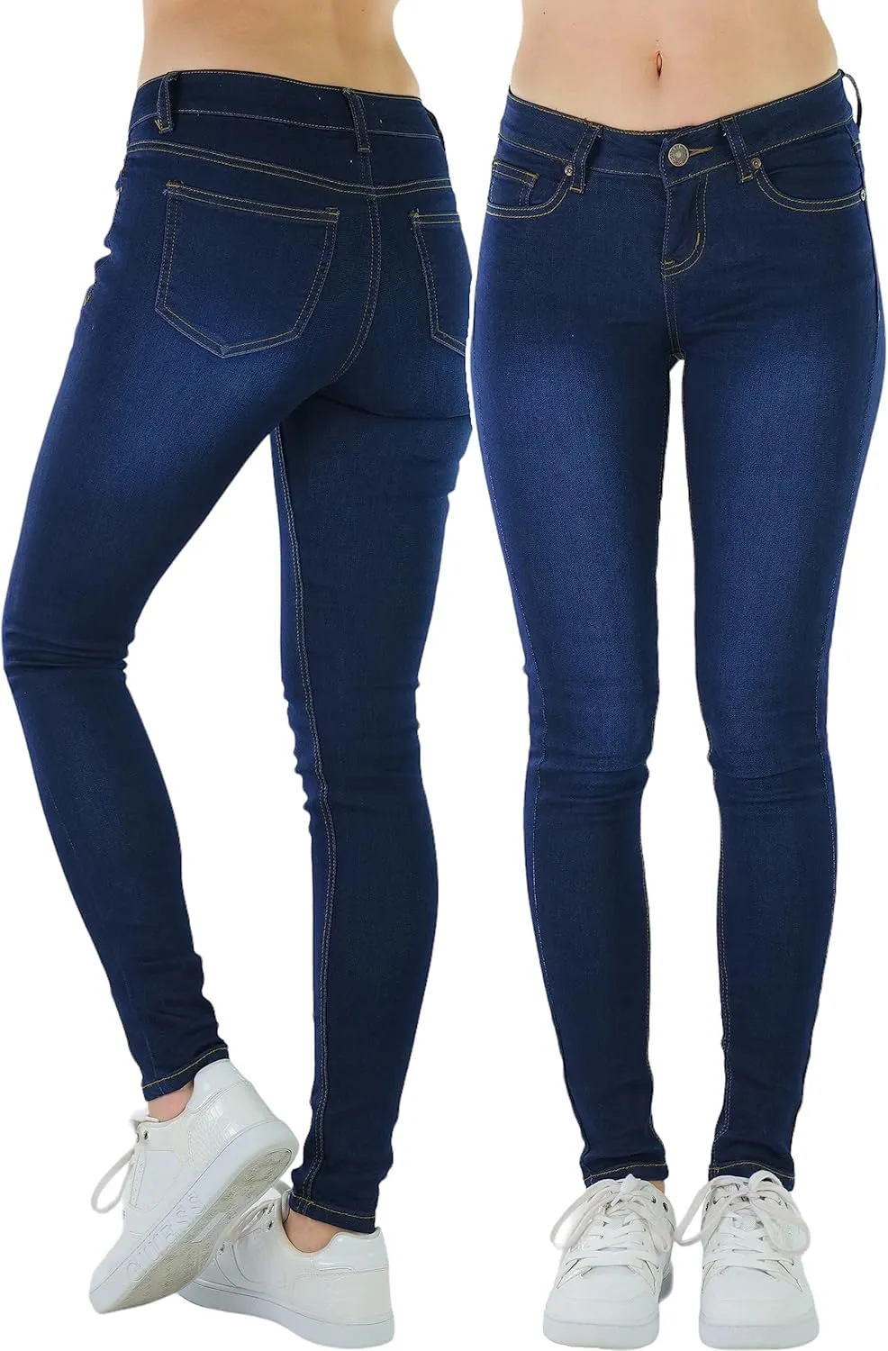 ToBeInStyle Womens Basic Timeless Classic Everyday Denim Skinny Jeans