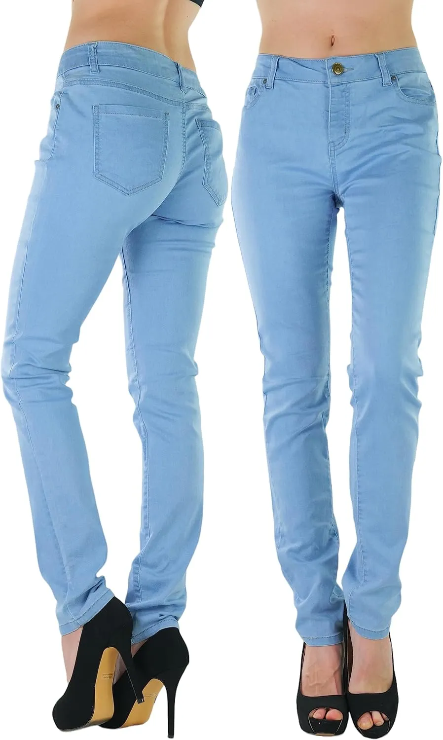 ToBeInStyle Womens Basic Timeless Classic Everyday Denim Skinny Jeans