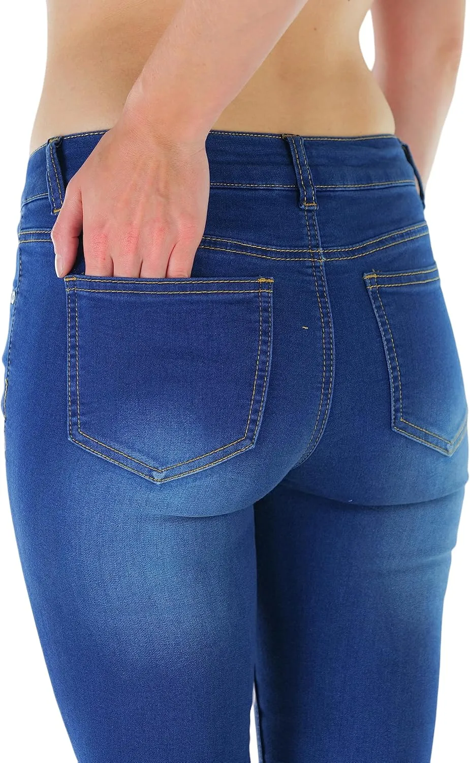 ToBeInStyle Womens Basic Timeless Classic Everyday Denim Skinny Jeans