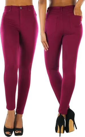 ToBeInStyle Women's Elastic Skinny Jean Pants w/Zipper & Pockets