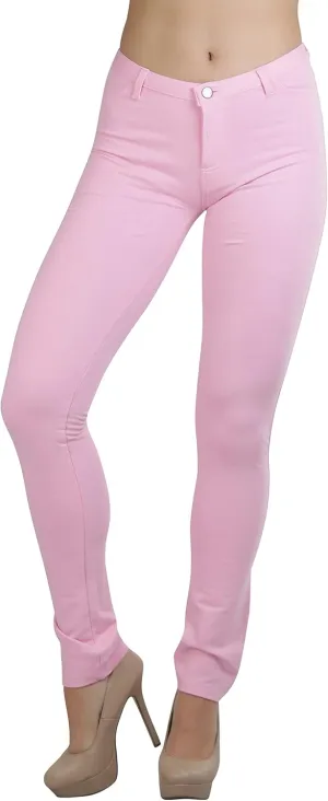 ToBeInStyle Women's Elastic Skinny Jean Pants w/Zipper & Pockets