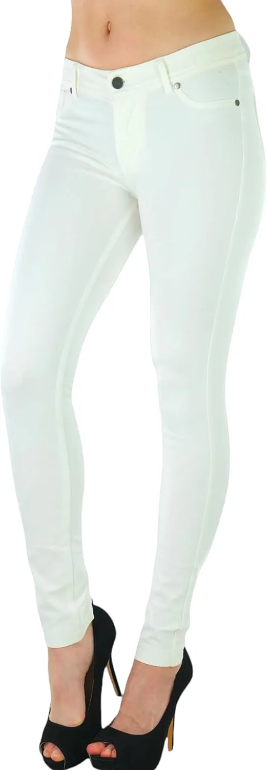ToBeInStyle Women's Elastic Skinny Jean Pants w/Zipper & Pockets