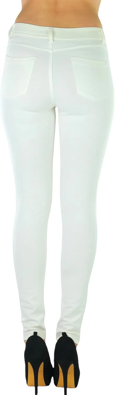 ToBeInStyle Women's Elastic Skinny Jean Pants w/Zipper & Pockets