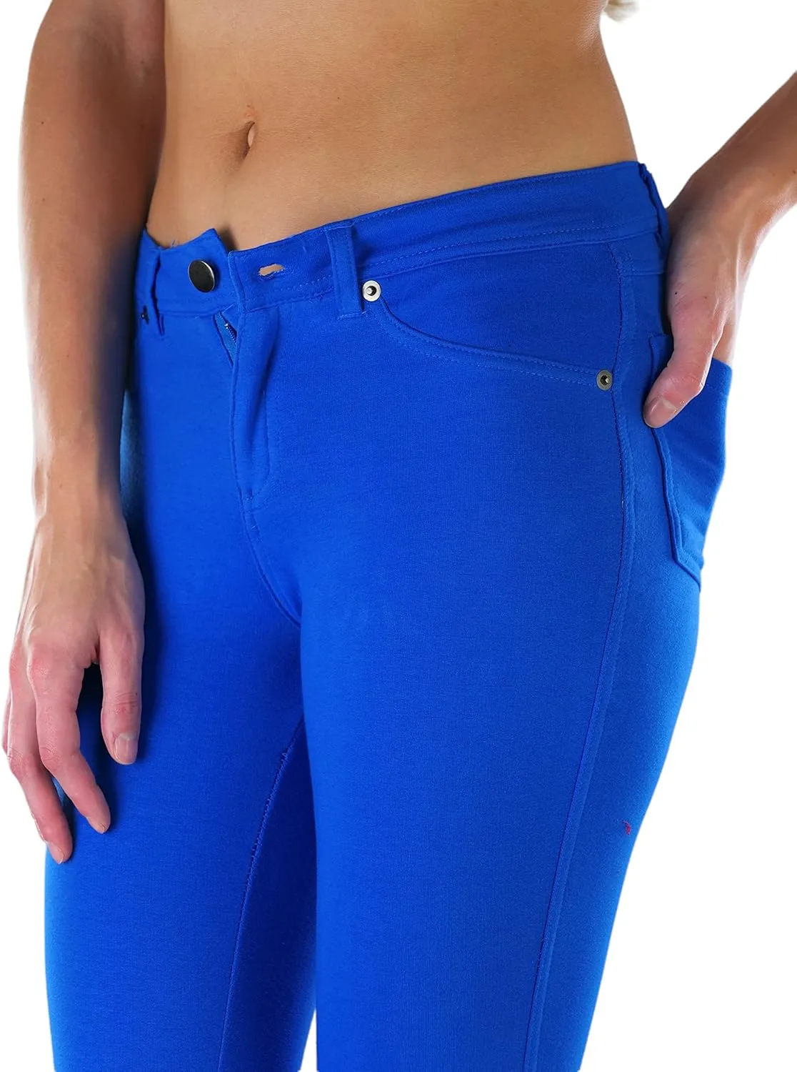 ToBeInStyle Women's Elastic Skinny Jean Pants w/Zipper & Pockets