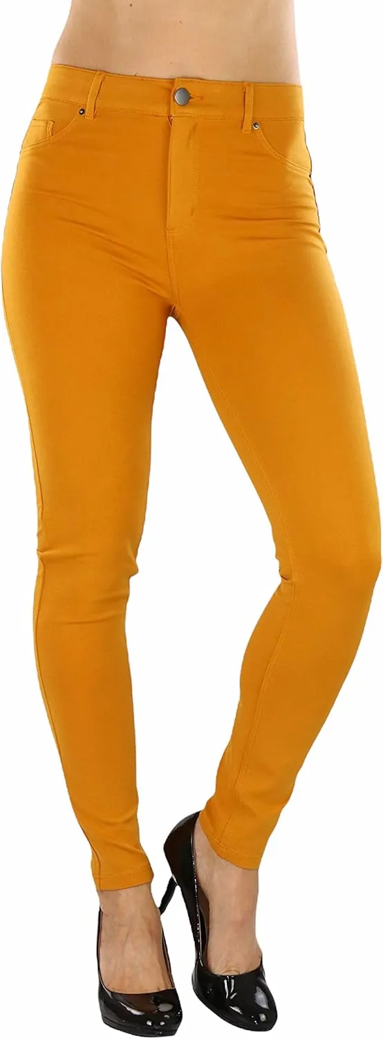 ToBeInStyle Women's Elastic Skinny Jean Pants w/Zipper & Pockets