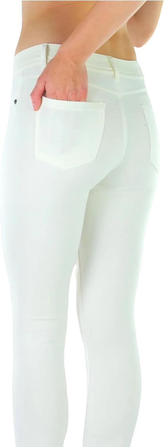 ToBeInStyle Women's Elastic Skinny Jean Pants w/Zipper & Pockets