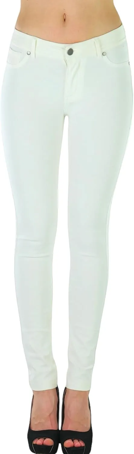 ToBeInStyle Women's Elastic Skinny Jean Pants w/Zipper & Pockets