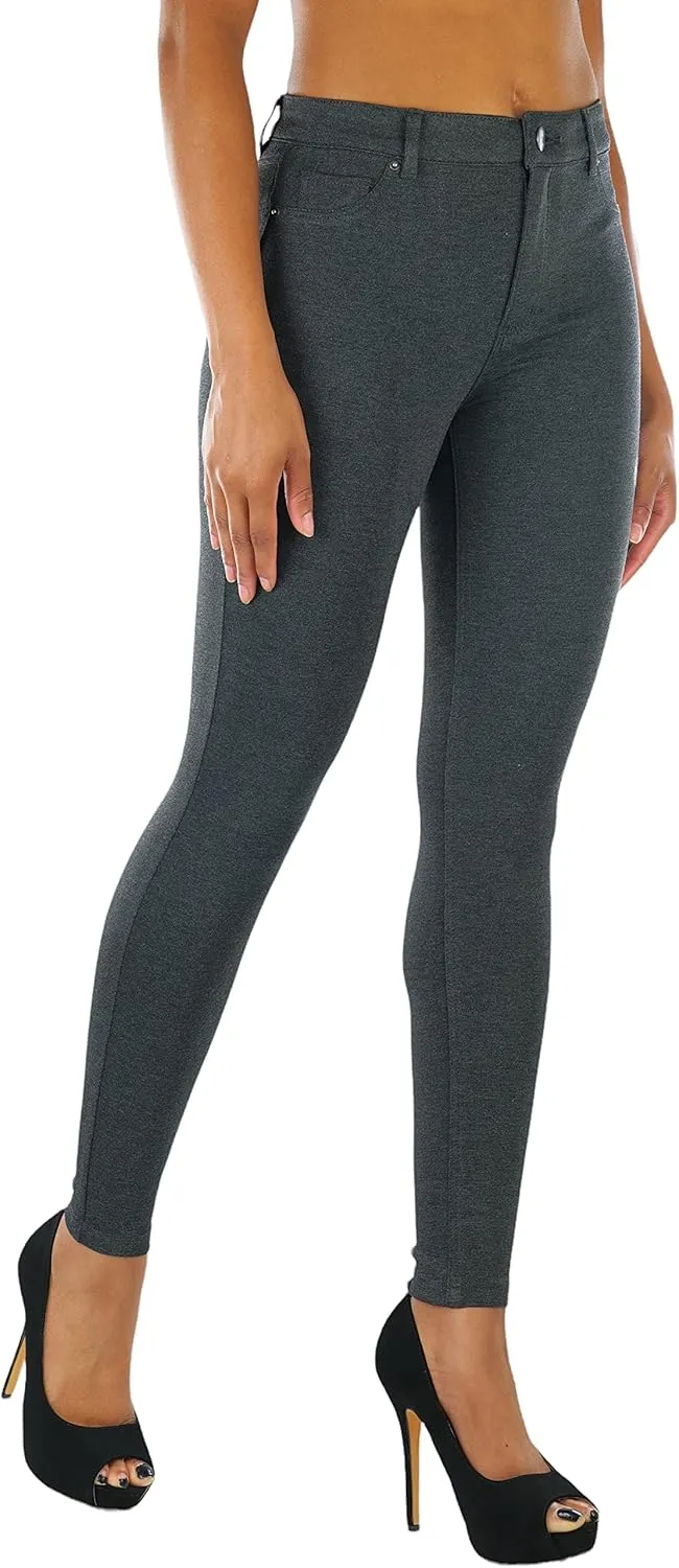 ToBeInStyle Women's Elastic Skinny Jean Pants w/Zipper & Pockets