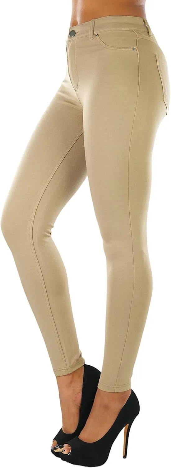ToBeInStyle Women's Elastic Skinny Jean Pants w/Zipper & Pockets